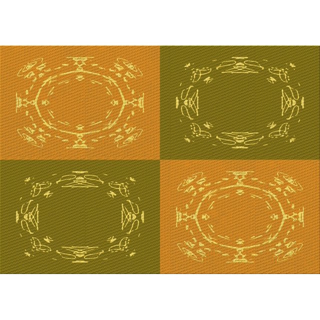 Ahgly Tapis Rectangulaire Lavable en Machine Orange Or, 7 Pieds x 10 Pieds