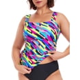 thumbnail image 2 of RELLECIGA Haut de Tankini Froncé Bandeau pour Femmes Maillots de Bain, 2 of 7
