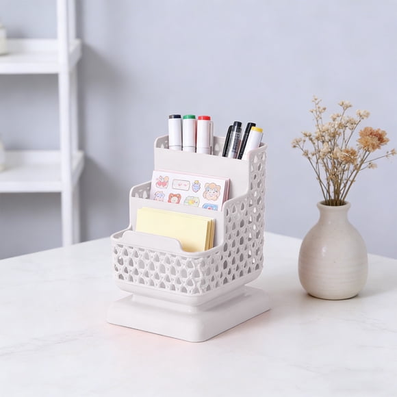 Cagogo Organiseur de Bureau, Porte-Stylo en Maille Plastique pour Crayons, Marqueurs, Stylos et Pinceaux d'Art, Organiseur de Fournitures de Bureau pour Outils de Maquillage et Papeterie, Boîte de Rangement de Bureau pour Bureau à Domicile et Étude