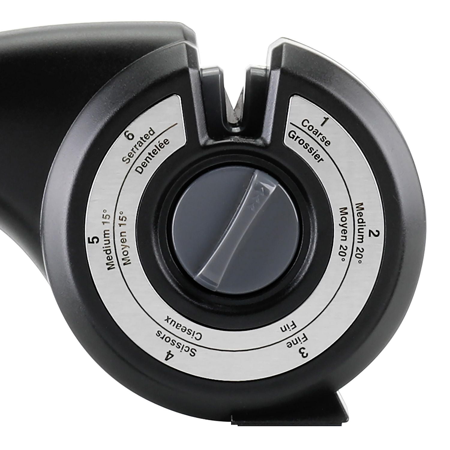 Chef'sChoice 6-in-1 Multifunctional Manual Knife Sharpener, in Black & Grey (SH6N1BKG14)