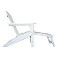 thumbnail image 3 of Hampton Chaise Adirondack de Patio Extérieur Blanche avec Ottoman Dissimulé, 3 of 8