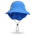 thumbnail image 2 of Besolor Toddler Baby Wide Brim Sun Hat Beach Outdoor Adjustable Summer Caps Sun Protection Bucket Hat for Kids, 2 of 7