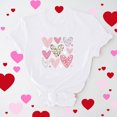 thumbnail image 1 of Meichang T-Shirts de la Saint-Valentin pour Femmes Imprimé Amour Doux Manches Courtes Col Rond Coupe Ample T-Shirts Tendance, 1 of 6