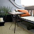 thumbnail image 4 of Costway Rattan Wicker Bar Square Table Glass Top Yard Outdoor Patio Garden Furniture, 4 of 10