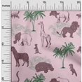 thumbnail image 2 of oneOone Cotton Poplin Light Pink Fabric Tropical Animal Sewing Craft Projects Fabric Prints By Yard 42 Inch Wide, 2 of 4