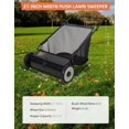 thumbnail image 3 of BeesClover 21-Inch Push Lawn Sweeper,7 Cu. Ft. Large Capacity Collection Bag,4 Spinning Brushes, Adjustable Height, Durable Steel Frame with Rubber Wheels, 3 of 6