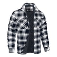 thumbnail image 2 of Dvkptbk Men's Printed Plaid Jacket Casual Color Jacket Buttons Jacket Long Sleeve Jacket With Pocket, 2 of 6