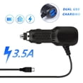 thumbnail image 1 of Dash Cam Car Charger Mini Usb Cable 11.5Ft Power Cord Supply For Dvr Camera Gps, 1 of 7