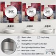 thumbnail image 4 of Designart "Abstract Shapes With Maroon Mosaics" Abstract Shapes Square Mirror For Wall Decor - Large Purple Square Printed Wall Mirror Art - Square Modern Mirror - Wall Mounted Square Mirror, 4 of 5