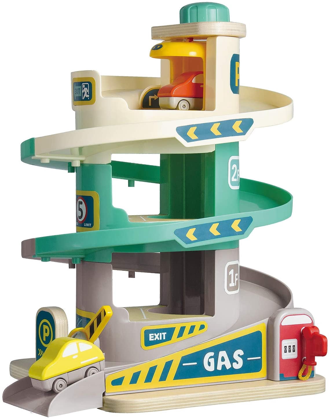 Car Parking Garage Toy with Ramp and Elevator, Car Ramp Toy for 3 Year Old Boys and Girls Gift