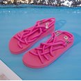 thumbnail image 4 of SMihono Sandals Womens Summer Plus Size Ladies Summer Flat Hemp Rope Set Open Toe Low-top Beach Sandals For Women Slipper On Clearance, 4 of 7
