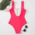 thumbnail image 4 of UPPADA Women's One Piece Swimsuit Cute Floral Front Swimwear Boat Neck Spaghetti Straps Bathing Suit Tummy Control High Cut Ruched Swimsuit Modest Vintage Bathing Suit Clearance Hot Pink,Xl, 4 of 6