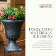thumbnail image 3 of Southern Patio EB-029816 Winston 16 Inch Resin Outdoor Planter, Black (2 Pack), 3 of 11