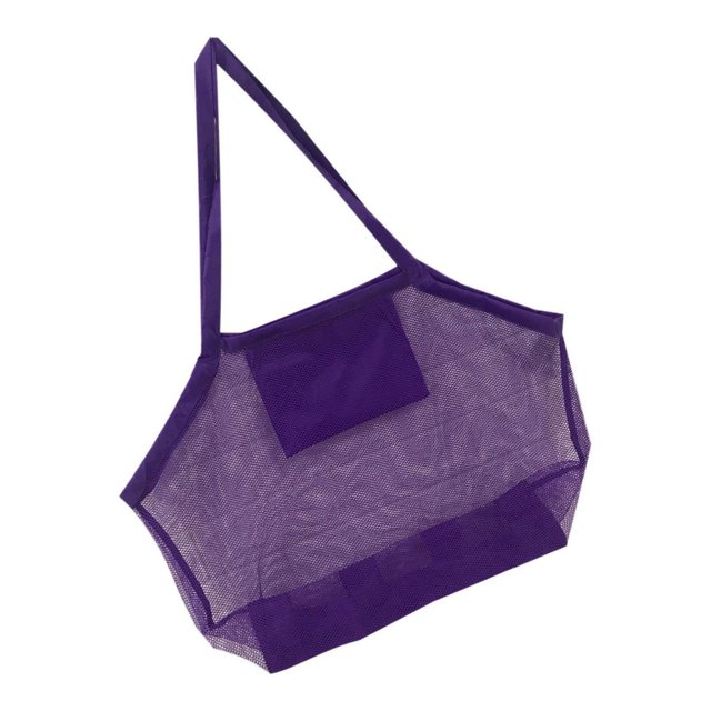 maskred Versatile Beach Toys Bag Durable Mesh Tote for Poolside Adventures Purple Extra Large 2Set