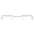 thumbnail image 3 of vidaXL Monitor Stand White 60x24x10.5 cm Solid Wood Pine, 3 of 5