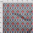 thumbnail image 3 of oneOone Viscose Chiffon Teal Blue Fabric Asian Ikat Sewing Craft Projects Fabric Prints By Yard 42 Inch Wide, 3 of 4
