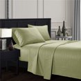 thumbnail image 1 of YYAO Full Size Luxurious Striped Sheet Set for Home Hotel, 4 Piece, Green, 1 of 1