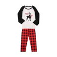 thumbnail image 1 of FOCUSNORM Christmas Reindeer Raglan Tops and Plaid Trousers Parent-child Pajamas, 1 of 9