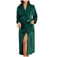 thumbnail image 1 of Penkiiy Peignoirs à Capuche pour Femmes, Peignoirs-Serviettes Longs et Doux pour Femmes 2TG Vert, 1 of 8