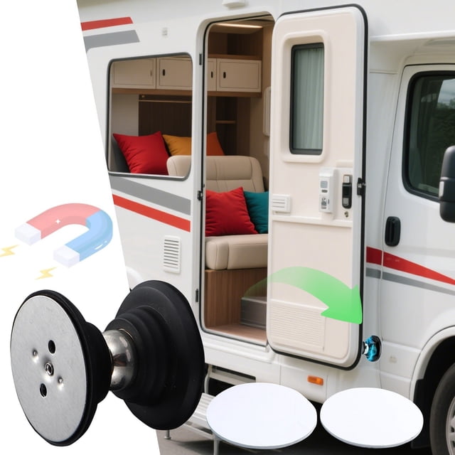 RV Magnetic Door Catch With Adhesives Easy To Install CamperTrailer Door Holders Sturdy Stopper For RV Accessories 1 Pack