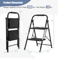thumbnail image 3 of Costway 2 Step Ladder Folding Step Stool 330lbs Capacity with Anti-Slip Pedal & Handle, 3 of 10