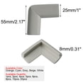 thumbnail image 2 of Unique Bargains 2pcs Cabinet Desk Edge Foam Corner Cushion Guard Soft Bumper Furniture Edge Angle Protector, Grey, 2 of 7