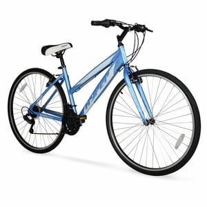Hyper Bicycles 700c Femme Spin Fit Hybrid Bicycle pour Adultes, Teal et Blanc
