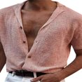 thumbnail image 1 of Men‘s Casual Short Sleeve Button Shirts with Lapel Collar for Summer, 1 of 8