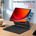 thumbnail image 2 of Keyboard Case for Samsung Galaxy Tab S7 FE S9 S8 S7 Plus Case Magic Backlight Keyboard with Trackpad Magnetic Tablet Cover Capa Spanish Keyboard S7 Plus 12.4 inch, 2 of 6