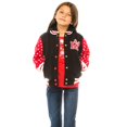 thumbnail image 4 of unik Girl Varsity Jacket with Polka Dot Sleeves (Small (5/6), Red), 4 of 4