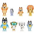 thumbnail image 1 of Bluey - Pack of 8, Articulated Toy Dolls, Friends and Family Characters such as Bingo, Bandit and Chili Pepper, for Boys and Girls from 3 Years, Practical Doll Car, 1 of 4