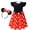 Red+Headband, variant on Toddlr Girls Mickey/Minnie Dress with Headband Cartoon Princess Dress 2-7 Year