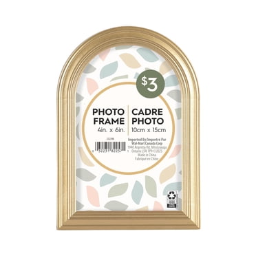 DesignOvation Maynor Arch 4" x 6" Gold Decorative Tabletop Picture Frame