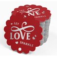 thumbnail image 4 of Inkdotpot Pack Of 50 Let Love Sparkle Wedding Favor Paper Tags Craft Real Silver Foil Hang Tags, 4 of 6