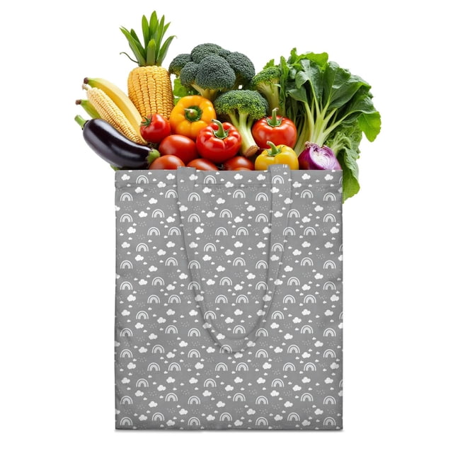 Sac de Magasinage en Toile Spatiale pour Bébé – Sac Fourre-Tout Réutilisable au Motif Coloré de Fusée, Étoiles et Lune