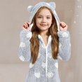 thumbnail image 3 of Pyjama pour Bébé Fille, Combinaison à Capuche à Manches Longues pour Chaleur Hivernale, 3 of 5