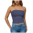 thumbnail image 2 of Weiqiqre Spring+Tops+for+Women Strapless Crop Tops Basic Backless Sleeveless Bandeau Going Out Cute 2025 Summer Clothes, 2 of 5