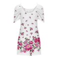 thumbnail image 5 of CHUANK Robes d'Été en Solde Femmes Décontractées Amples Formelles Imprimé Floral Robe de Plage Épaules Dénudées, 5 of 5