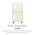 thumbnail image 2 of Space Solutions 18" Deep 2 Drawer Mobile Letter Width Vertical File Cabinet, Black, 2 of 9