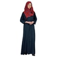 thumbnail image 2 of Bimba Vêtements Islamiques pour Femmes Longue Robe de Prière Maxi avec Hijab Imprimé Abaya en Rayonne Robe Musulmane à Boutons devant, 2 of 7