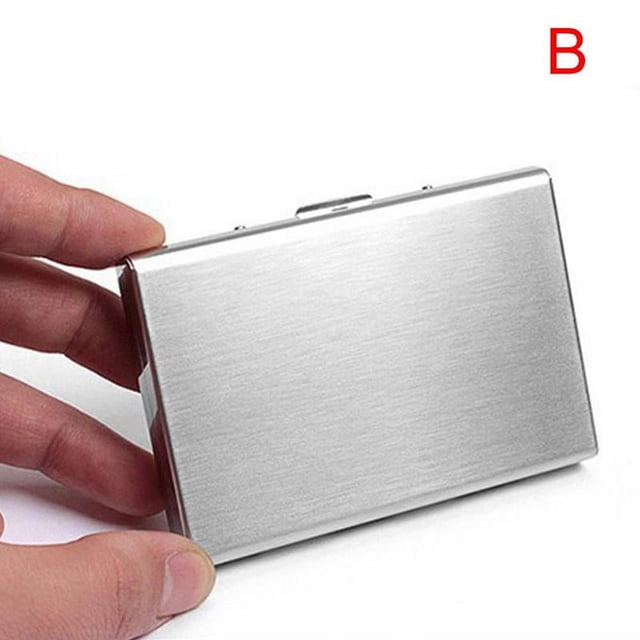 Aluminum Metal Slim Scan Credit Card Holder Blocking Case Gift Wallet New X7E4
