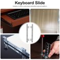 thumbnail image 4 of 1 Pair Durable Keyboard Slides with Heavy Duty Ball Bearings for Desk Rails Rack, 4 of 8