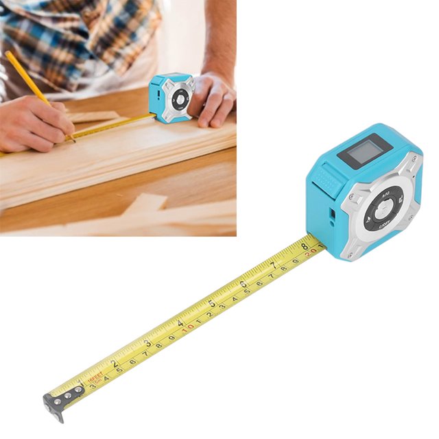 Rangefinder Tape, Button Operation Digital Tape Measure Hook For Area Volume Measuring