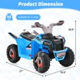 thumbnail image 3 of Costway Kids Ride on ATV 4 Wheeler Quad Toy Car 6V Battery Powered Motorized Toy Blue, 3 of 9