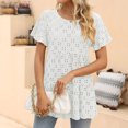 thumbnail image 4 of SMihono Hauts d'Été Décontractés pour Femmes, T-shirt Oversize à Manches Courtes et Col Rond pour Femmes 2023, 4 of 6