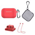 thumbnail image 1 of 5 in 1 Lanyard Carabiner Shockproof Case Storage Box Shockproof Case Storage Box Set Replacement for Airpods Pro 3 Bluetooth Earphone Cover Kit,Red, 1 of 7