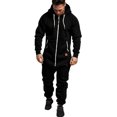 thumbnail image 1 of LAICAIW Combinaison une-Pièce WUAI pour Homme à Capuche, Pyjama une Pièce à Fermeture Éclair, Combinaison de Jogging, Survêtement, Salopette, Barboteuse, 1 of 6