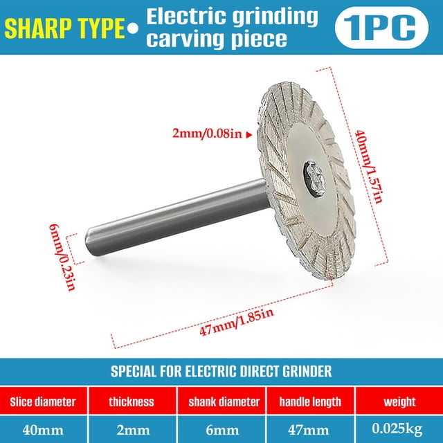 JZCHUNTOY Disque de Gravure 1 Pcs, Pièce de Gravure à Pression à Chaud Ondulée 4 cm, Outil de Meulage Électrique avec Poignée pour la Gravure sur Pierre