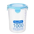 thumbnail image 1 of Plastic Food Storage Jars,Food Storage Containers with Airtight Lid Square Mason Jar Food Canister For Serving Tea,Coffee,Flour,Sugar,Candy,Cookie,Spice and More, 1 of 1