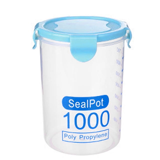 Plastic Food Storage Jars,Food Storage Containers with Airtight Lid Square Mason Jar Food Canister For Serving Tea,Coffee,Flour,Sugar,Candy,Cookie,Spice and More